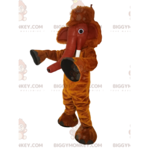 Costume de mascotte BIGGYMONKEY™ de mammouth marron. Costume de