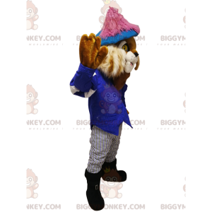 Kostým maskota BIGGYMONKEY™ Puss in Boots s pěknou modrou
