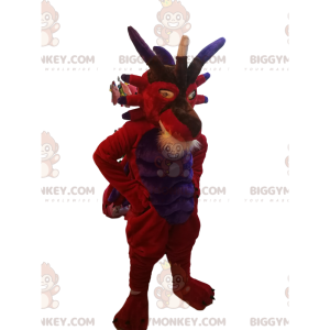 Κόκκινη και μωβ στολή μασκότ BIGGYMONKEY™ Devil. στολή διαβόλου - Ανθρώπινες Μασκότ - BIGGYMONKEY_012681 - BiggyMonkey.com