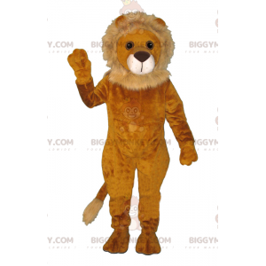 BIGGYMONKEY™ Weiches und pelziges Löwen-Maskottchen-Kostüm in