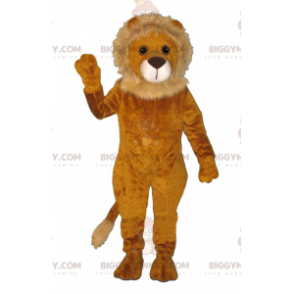 Traje de mascote macio e peludo laranja e bronzeado