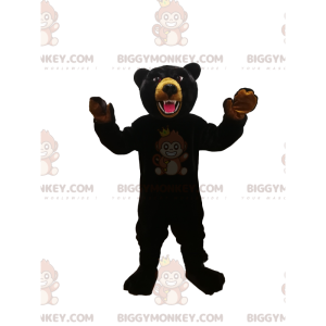 Fierce Black Bear BIGGYMONKEY™ maskotdräkt. svart björn kostym - Bärmaskot - BIGGYMONKEY_012682 - BiggyMonkey.com