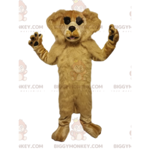 Geelbruin BIGGYMONKEY™ mascottekostuum. beige hondenkostuum -