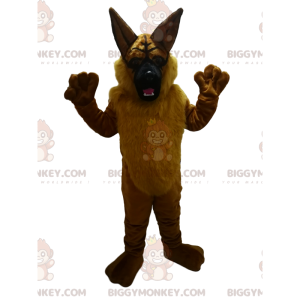 Brown German Shepherd BIGGYMONKEY™ Mascot Costume. german