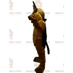 Ruskea saksanpaimenkoira BIGGYMONKEY™ maskottiasu.