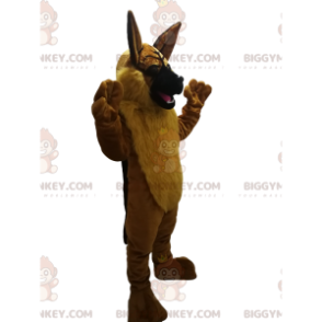 Bruine Duitse herder BIGGYMONKEY™ mascottekostuum. Duitse