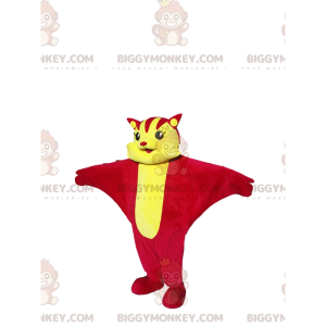 Red and Yellow Flying Cat BIGGYMONKEY™ Mascot Costume.Cat