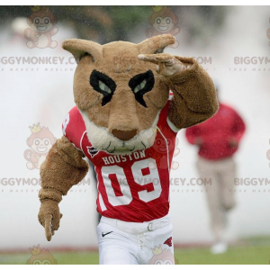 BIGGYMONKEY™ Mascottekostuum Bruine, witte en zwarte tijger in