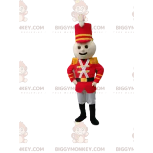 BIGGYMONKEY™-maskottiasu sotilaan punaisessa asussa. sotilaan