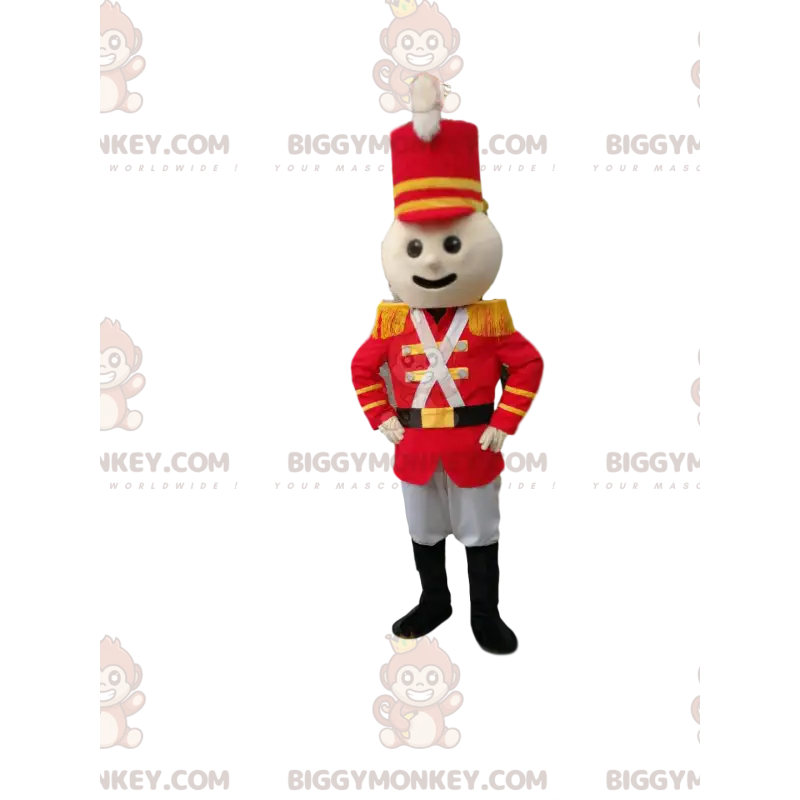 BIGGYMONKEY™-maskottiasu sotilaan punaisessa asussa. sotilaan BIGGYMONKEY™-maskottiasu sotilaan punaisessa asussa. sotilaan