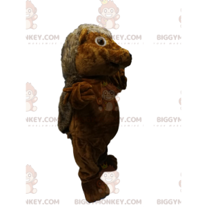 Cute brown hedgehog BIGGYMONKEY™ mascot costume. hedgehog