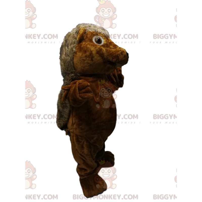 Costume de mascotte BIGGYMONKEY™ de hérisson marron tout Costume de mascotte BIGGYMONKEY™ de hérisson marron tout