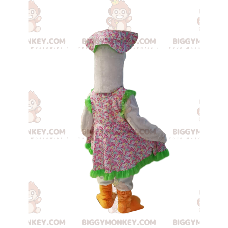 Kostium maskotki Gęś BIGGYMONKEY™ z wiejskim strojem. kostium Kostium maskotki Gęś BIGGYMONKEY™ z wiejskim strojem. kostium