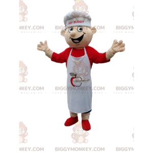 Disfraz de mascota Chef BIGGYMONKEY™ con delantal blanco y