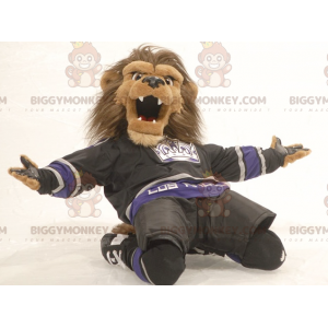 Disfraz de mascota BIGGYMONKEY™ de león marrón con melena