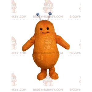 Traje de mascote de Alien BIGGYMONKEY™ laranja com antenas. –