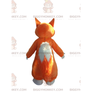 Costume de mascotte BIGGYMONKEY™ de renard orange et blanc.