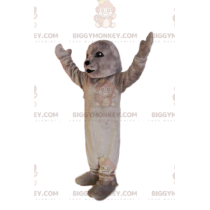 Gray Seal BIGGYMONKEY™ Mascot Costume. seal costume –