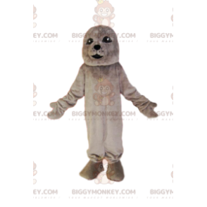 Gray Seal BIGGYMONKEY™ Mascot Costume. seal costume -