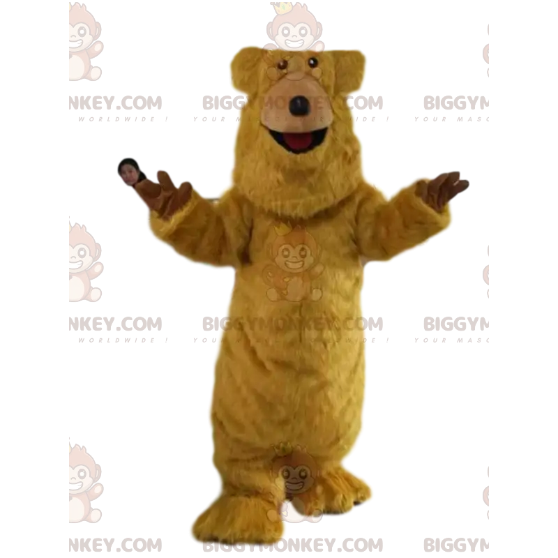 Mycket glad brun björn BIGGYMONKEY™ maskotdräkt. björndräkt - Mycket glad brun björn BIGGYMONKEY™ maskotdräkt. björndräkt -
