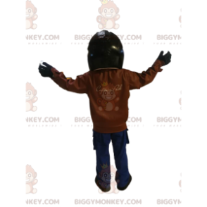 Στολή μασκότ Aviator BIGGYMONKEY™ με κράνος και δερμάτινο