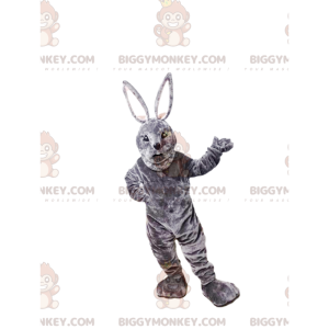 Gray Rabbit BIGGYMONKEY™ Mascot Costume. bunny costume -