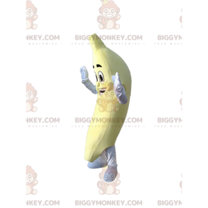 Smiling Banana BIGGYMONKEY™ Mascot Costume. banana costume -