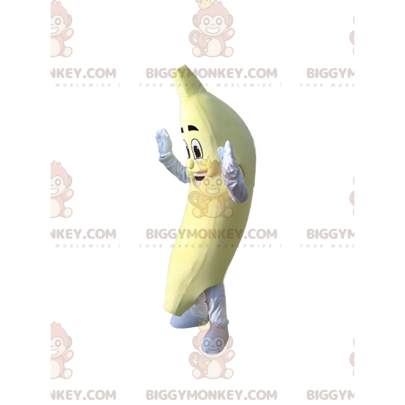 Disfraz de mascota Banana sonriente BIGGYMONKEY™. disfraz de