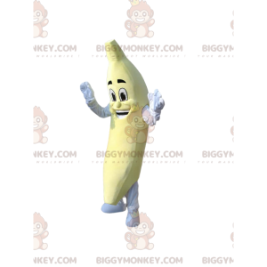 BIGGYMONKEY™ mascottekostuum met lachende banaan.