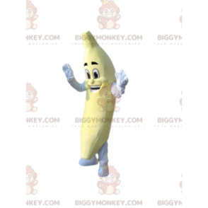 Costume de mascotte BIGGYMONKEY™ de banane souriante. Costume