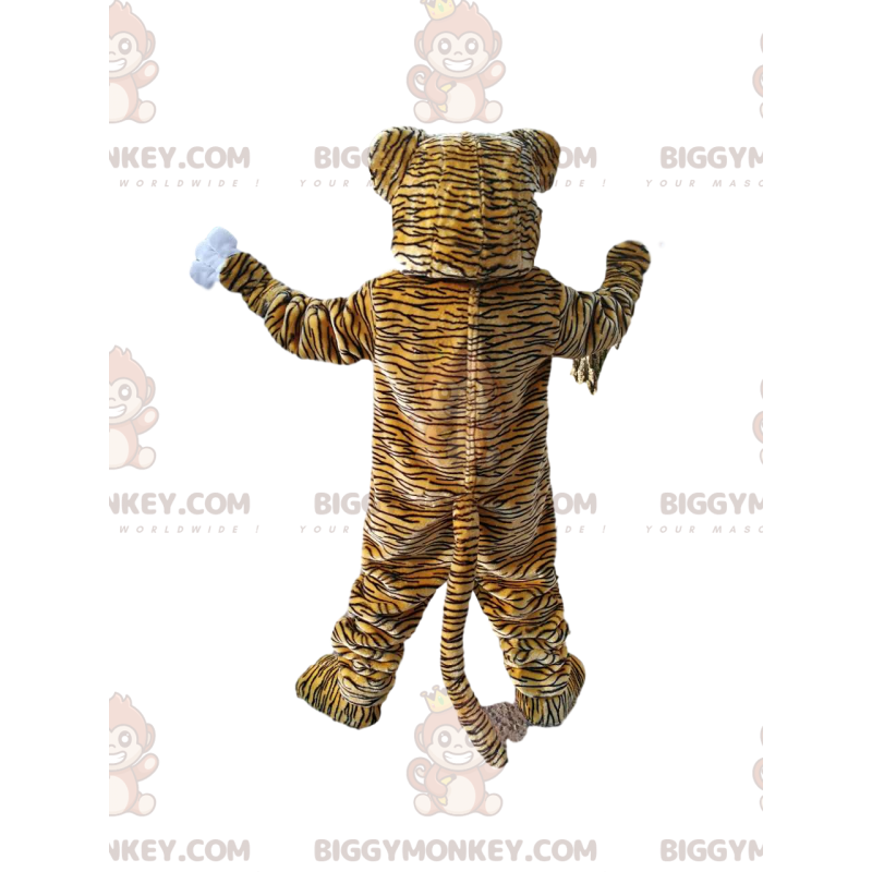 BIGGYMONKEY™ mascot costume of tiger with a big smile. tiger BIGGYMONKEY™ mascot costume of tiger with a big smile. tiger