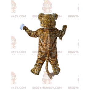BIGGYMONKEY™ Maskottchenkostüm eines Tigers mit einem breiten