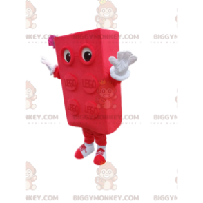 Červený LEGO kousek maskota BIGGYMONKEY™. Kostým Lego –