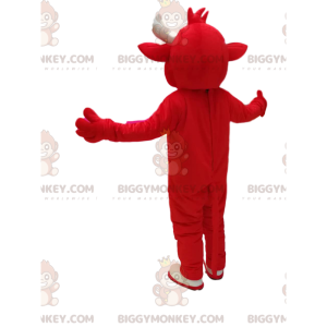  Costume della mascotte della mucca rossa BIGGYMONKEY™. costume da mucca rossa - Mascotte di mucca - BiggyMonkey.com