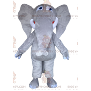 Majestic Gray Elephant BIGGYMONKEY™ Mascot Costume. Gray