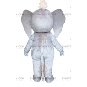 Majestueuze grijze olifant BIGGYMONKEY™ mascottekostuum. Grijze