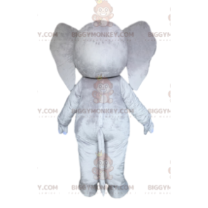 Majestic Gray Elephant BIGGYMONKEY™ Mascot Costume. Gray