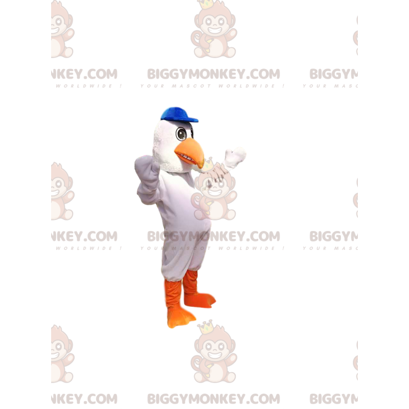 Witte albatros BIGGYMONKEY™ mascottekostuum. Witte Albatros Witte albatros BIGGYMONKEY™ mascottekostuum. Witte Albatros