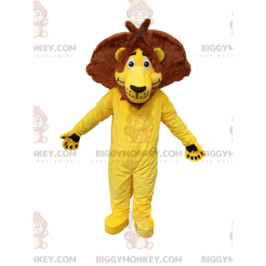 Original yellow lion BIGGYMONKEY™ mascot costume. lion costume