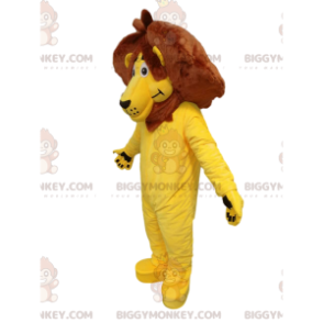 Origineel gele leeuw BIGGYMONKEY™ mascottekostuum.