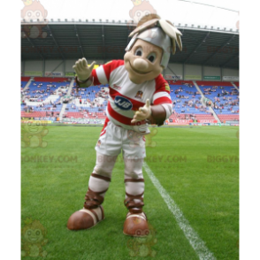 Costume da mascotte da cavaliere BIGGYMONKEY™ con elmetto e