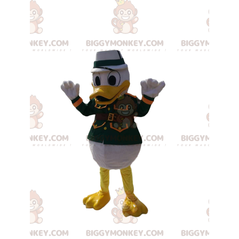 Costume da mascotte BIGGYMONKEY™ di Paperino con Costume da mascotte BIGGYMONKEY™ di Paperino con