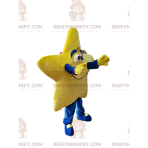 Στολή μασκότ Smiling Yellow Star BIGGYMONKEY™. φορεσιά σταρ - Μη ταξινομημένες μασκότ - BIGGYMONKEY_012746 - BiggyMonkey.com