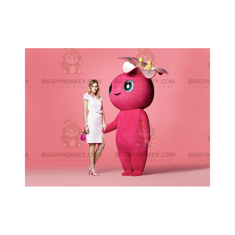 Kæmpeblomster Pink Snemand BIGGYMONKEY™ maskotkostume - Kæmpeblomster Pink Snemand BIGGYMONKEY™ maskotkostume -