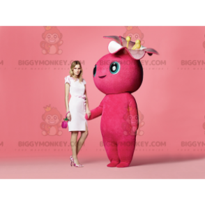 Στολή μασκότ με Giant Flower Pink Snowman BIGGYMONKEY™ -