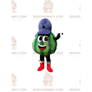 Watermelon BIGGYMONKEY™ Mascot Costume with Blue Cap –