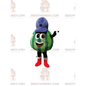 Watermelon BIGGYMONKEY™ Mascot Costume with Blue Cap -