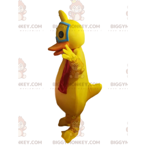 Disfraz de mascota BIGGYMONKEY™ Pato amarillo con bufanda roja