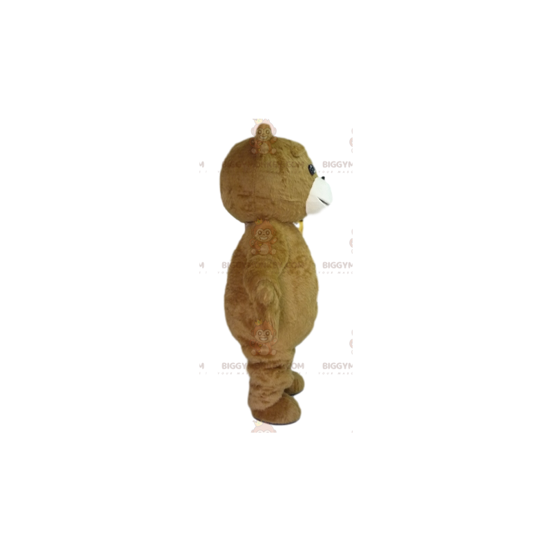 Traje de mascote de filhote marrom BIGGYMONKEY™. fantasia de Traje de mascote de filhote marrom BIGGYMONKEY™. fantasia de