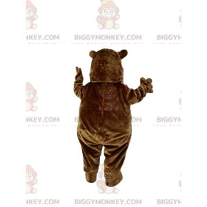 Plump brun bjørn BIGGYMONKEY™ maskotkostume. Plumpt